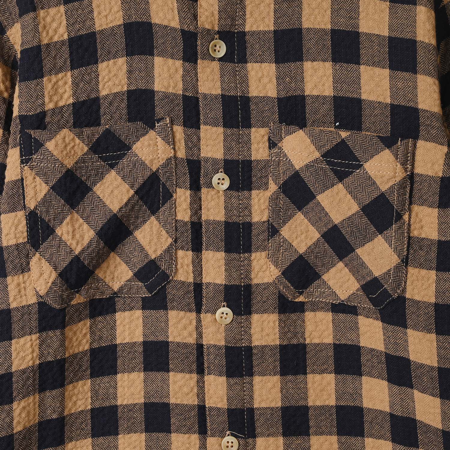 Boys Yarn Dyed Shirt (Mine) - Brown - Image 2