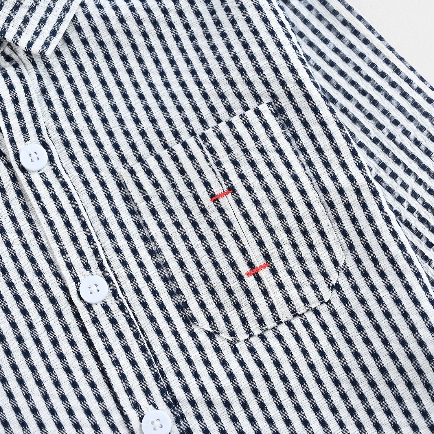 Boys Yarn Dyed Shirt - White - Image 3