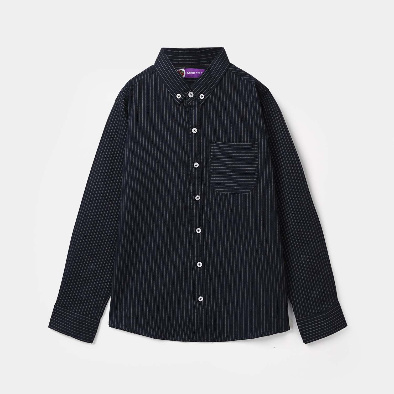 Boys Yarn Dyed Shirt (One Ocean) - Blue - Image 5