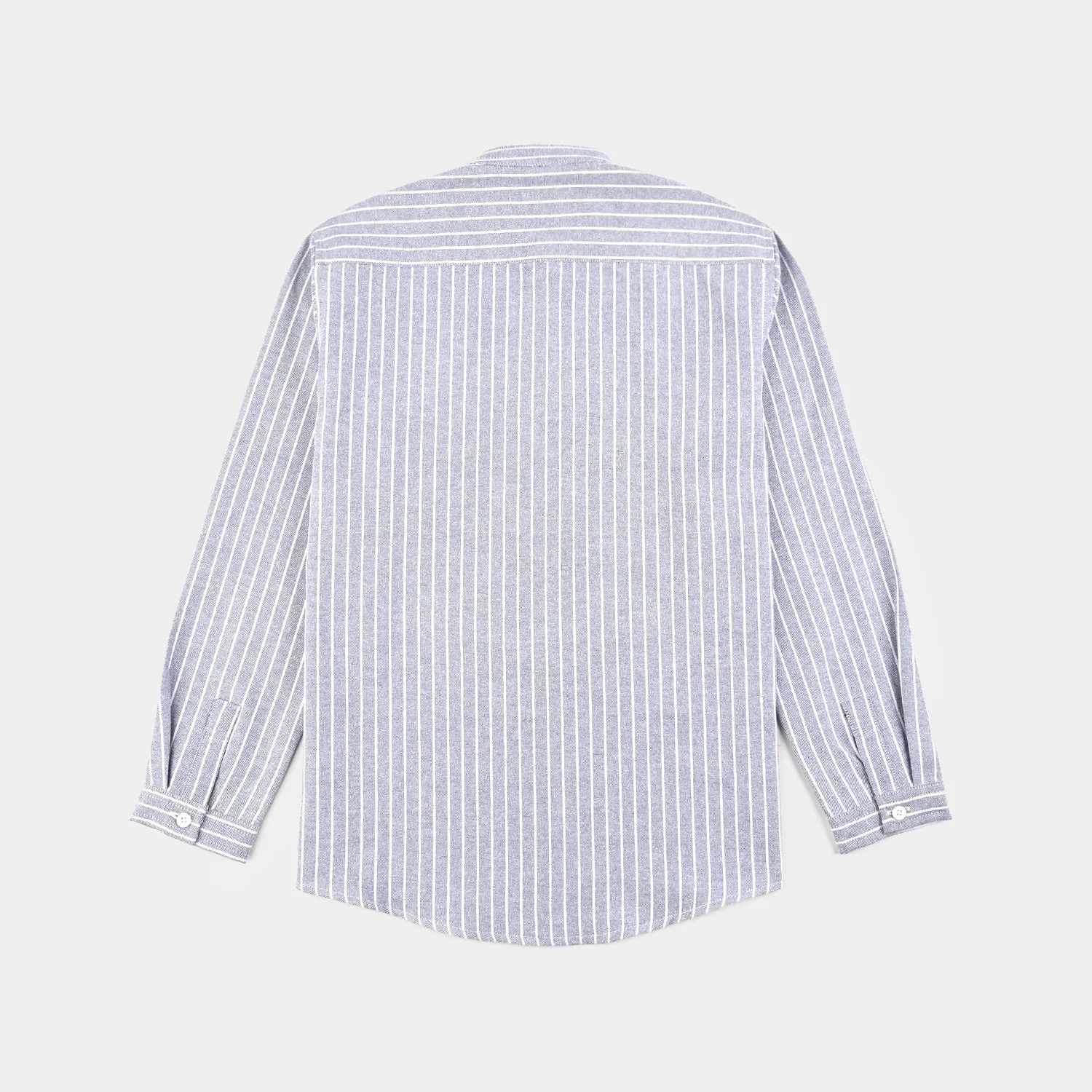 Boys Yarn Dyed Shirt (Tunic Bold Stripe)-BLUE - Image 4