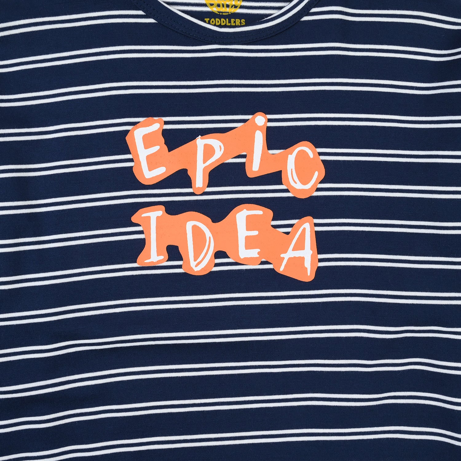 Boys Yarn Dyed Striped T-Shirt (EPIC IDEA) - Blue - Image 3