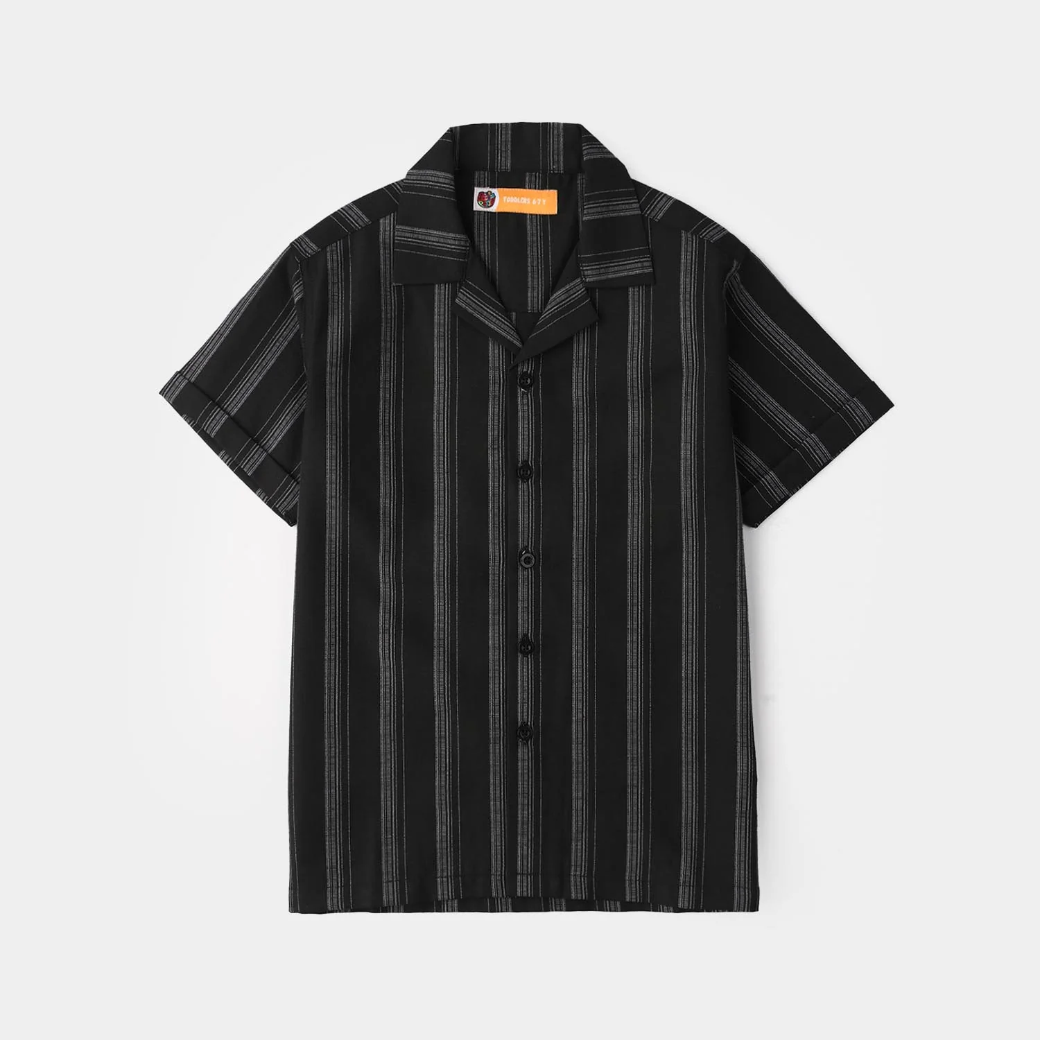 Boys Yarn Dyed Woven Suit - Black Striper - Image 6