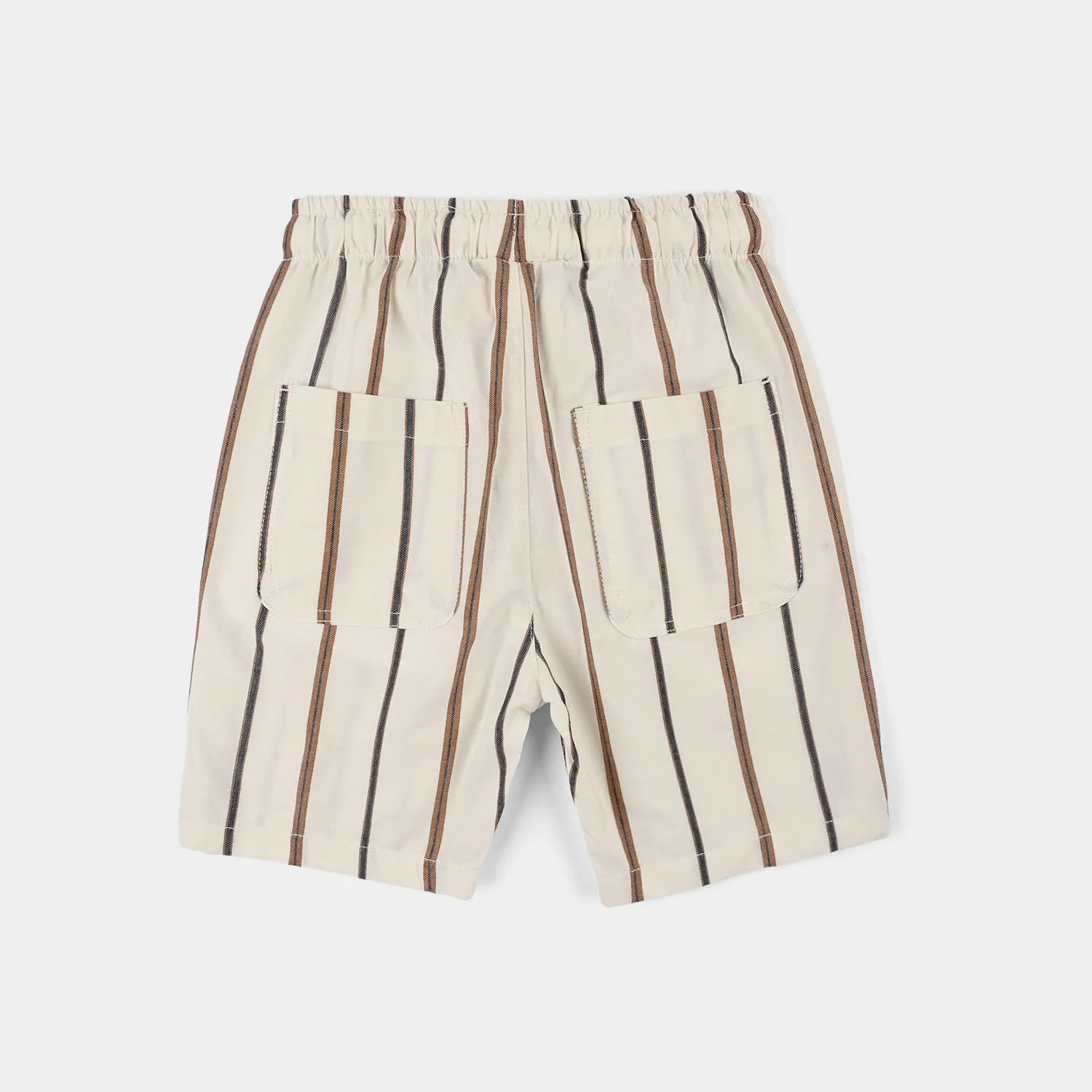 Boys Yarn Dyed Woven Suit (Striped) - Brown/Off-White - Image 6