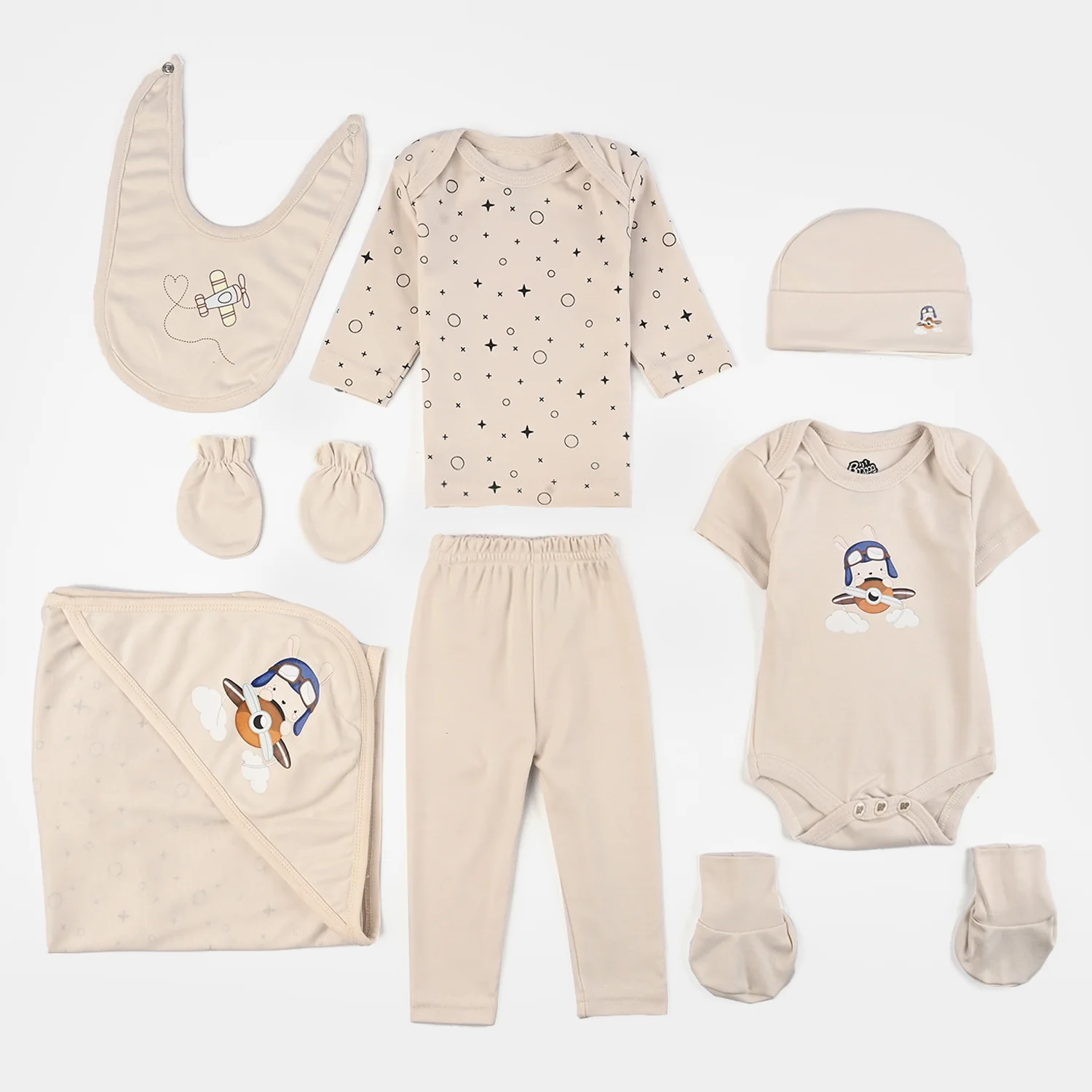 Infant Baby Starter Set Pack of 8 PCs - 0-3M