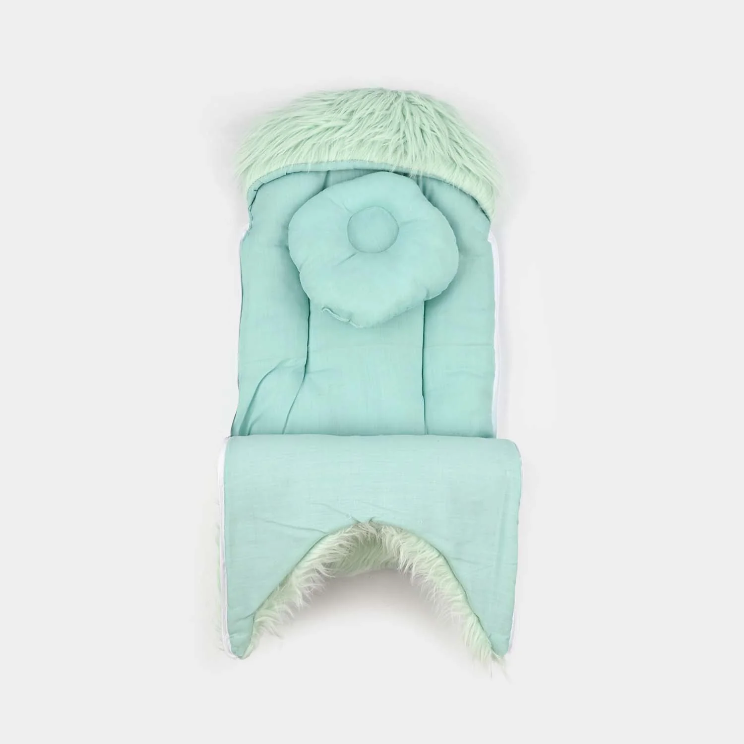 Aqua Fur Baby Carry Nest with Head Pillow - Image 3