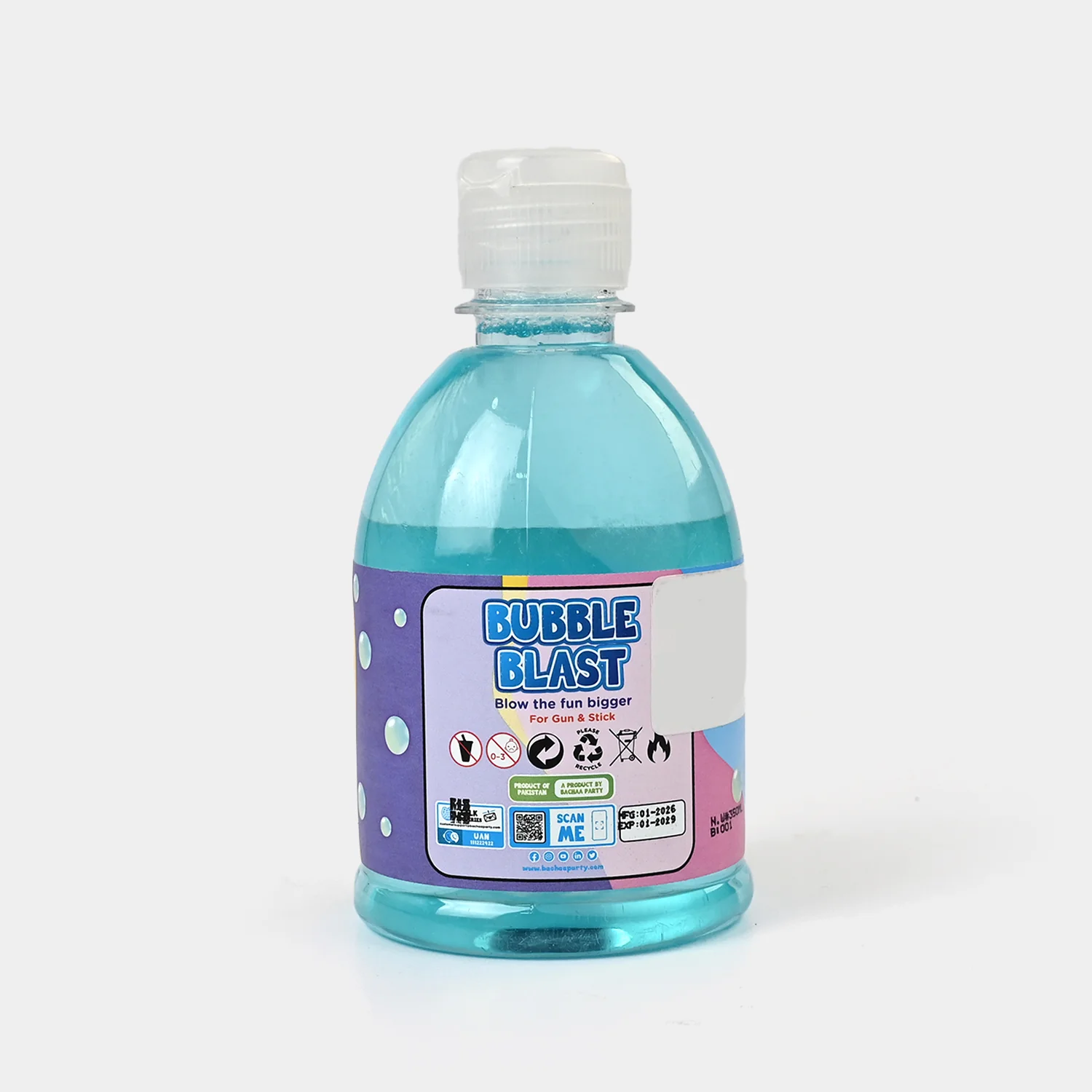 Bubble Liquid Bottle 350ml Blue - Image 2