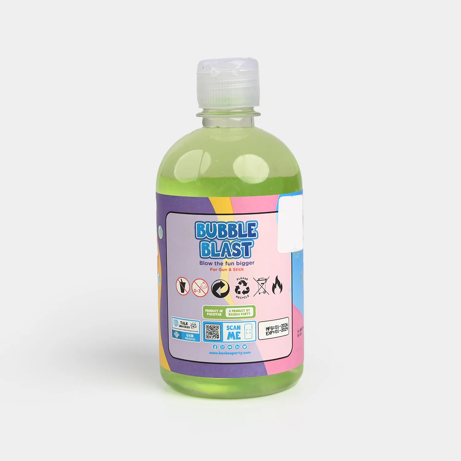 Bubble Liquid Bottle 500ml Green - Image 3