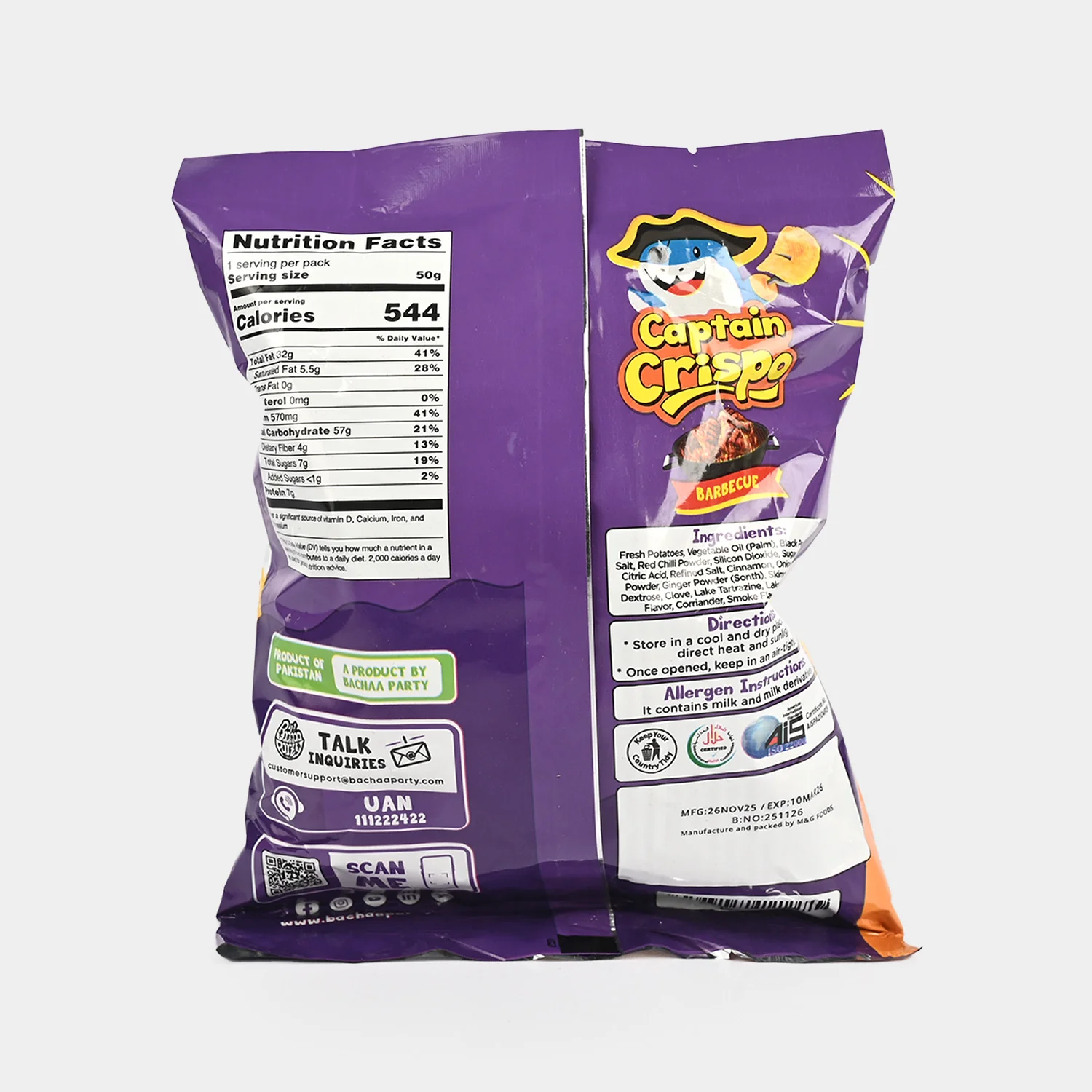 Bp Captain Crispo Crinkles Chips | BBQ | 50G - Image 3
