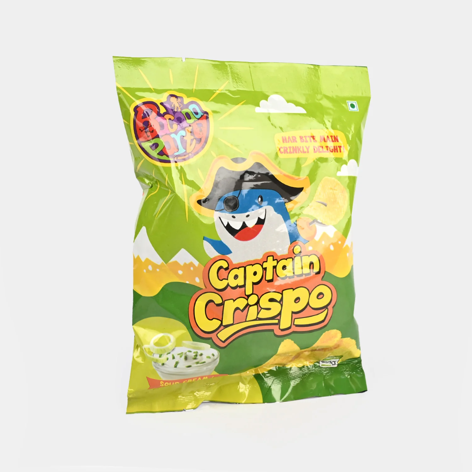 Bp Captain Crispo Crinkles Chips | Sour & Cream | 50G - Image 2