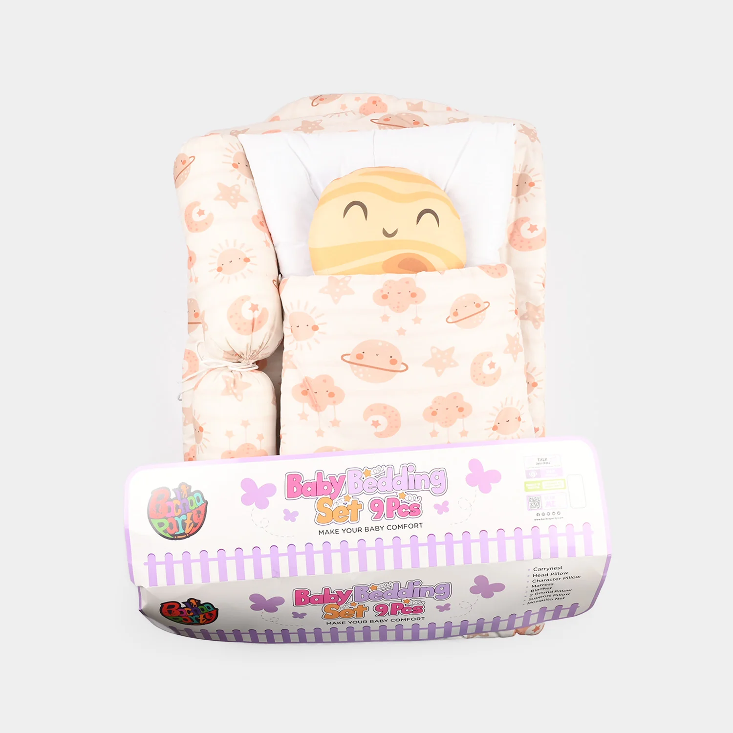 Baby Carry Nest/Bedding Set | 9PCs - Image 3
