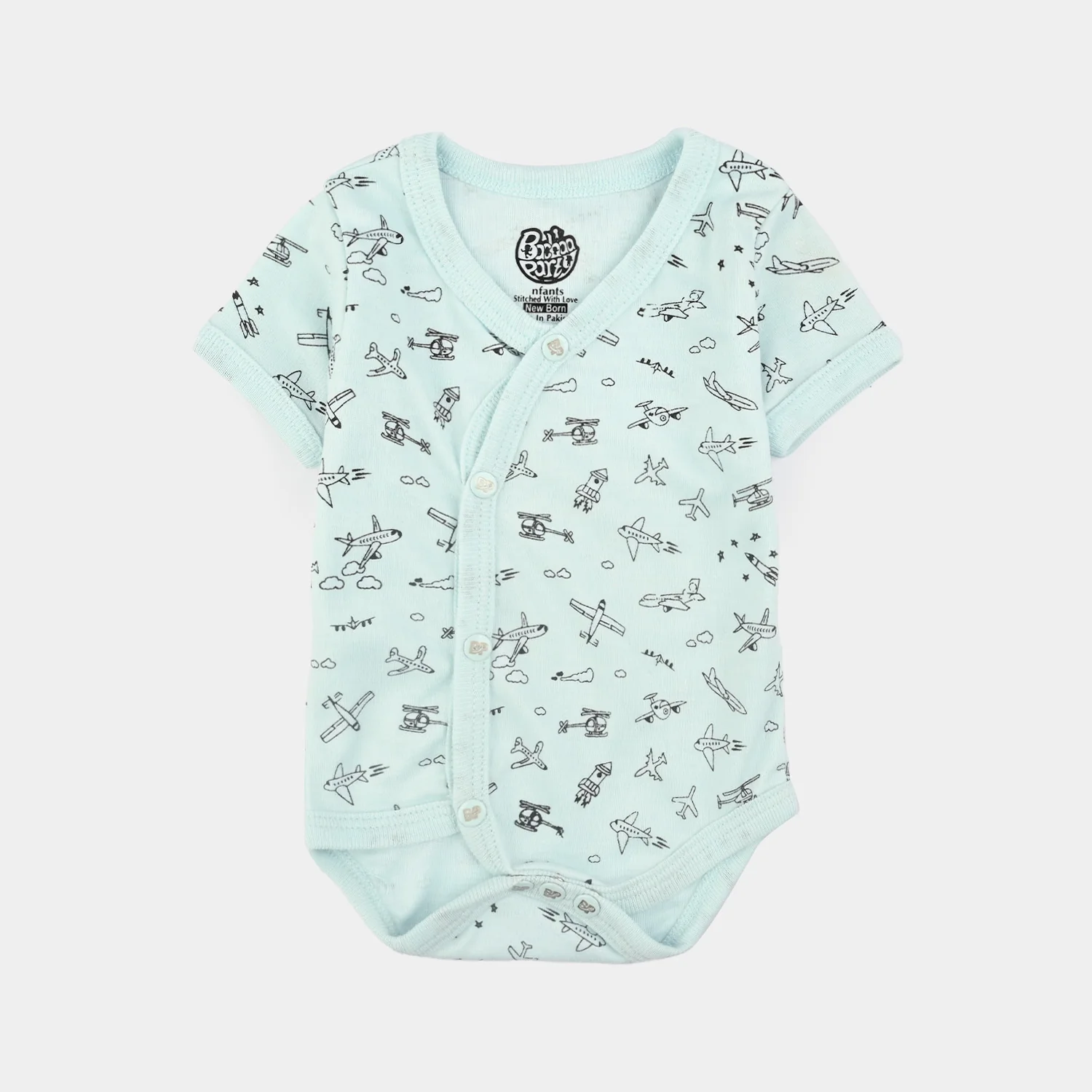 Pack Of 3 Infant Unisex Cotton Cut Design Rompers Set - Image 3