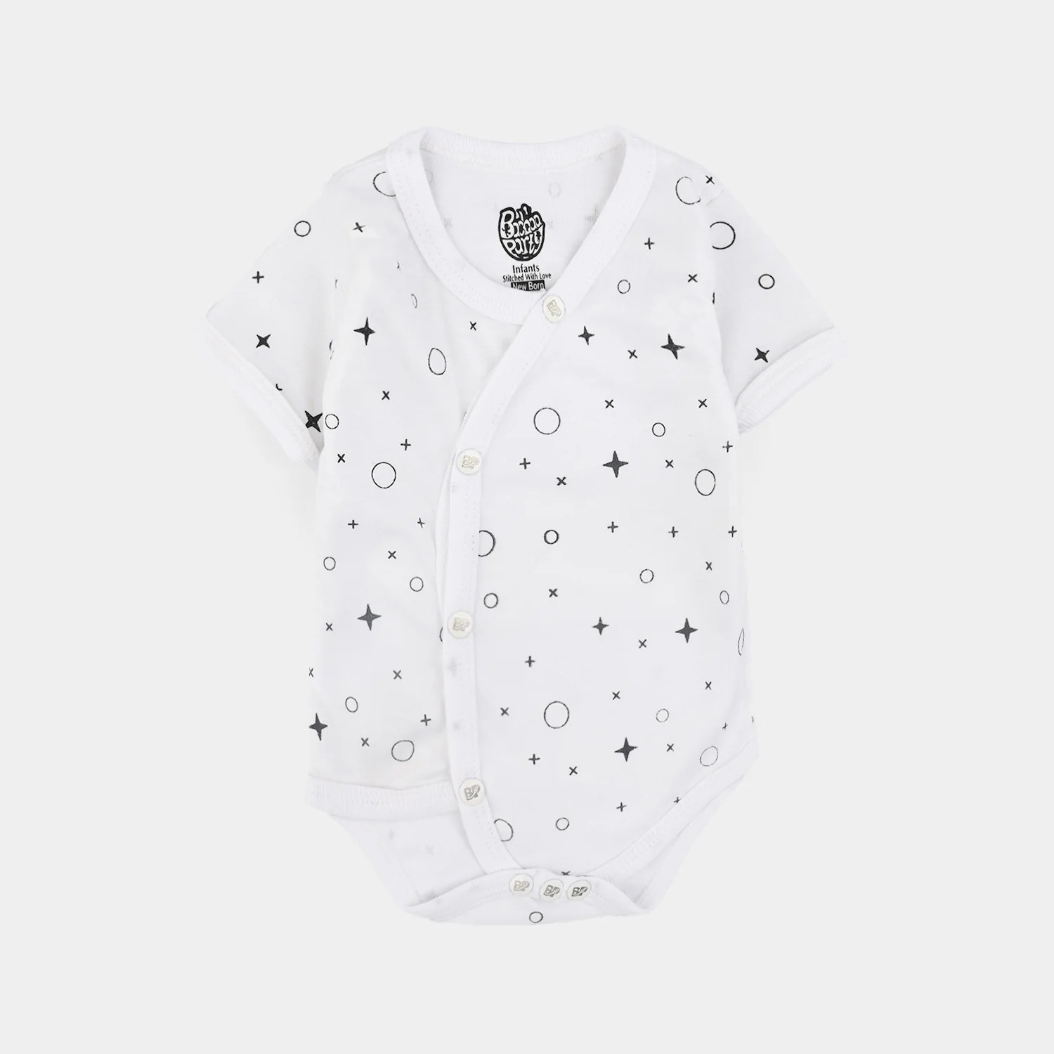 Pack Of 3 Infant Unisex Cotton Cut Design Rompers Set - Image 4