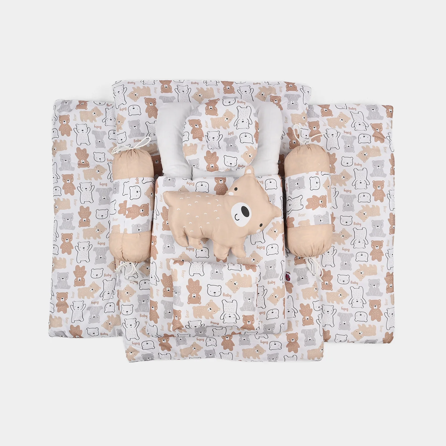 Infant Bedding Set 8PCs - White