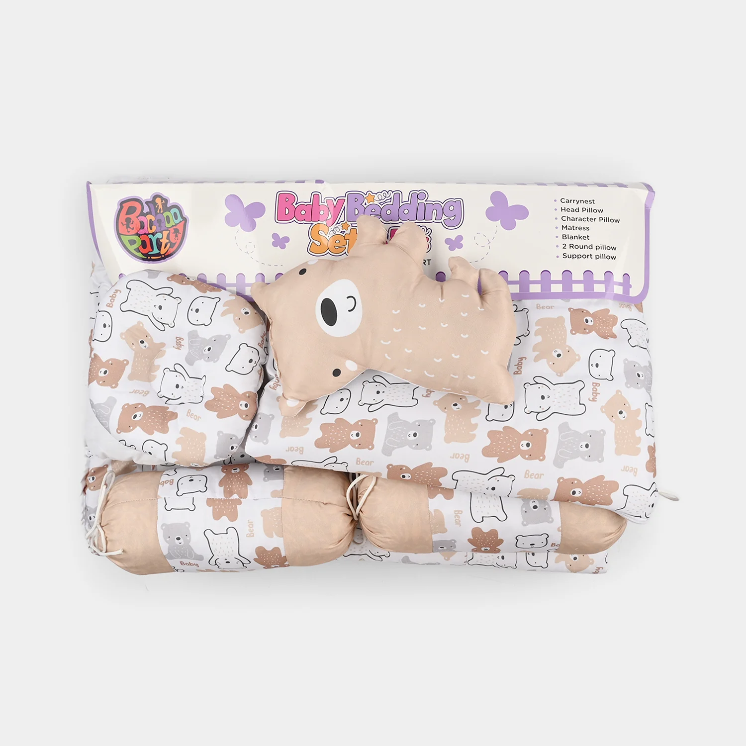 Infant Bedding Set 8PCs - White - Image 3