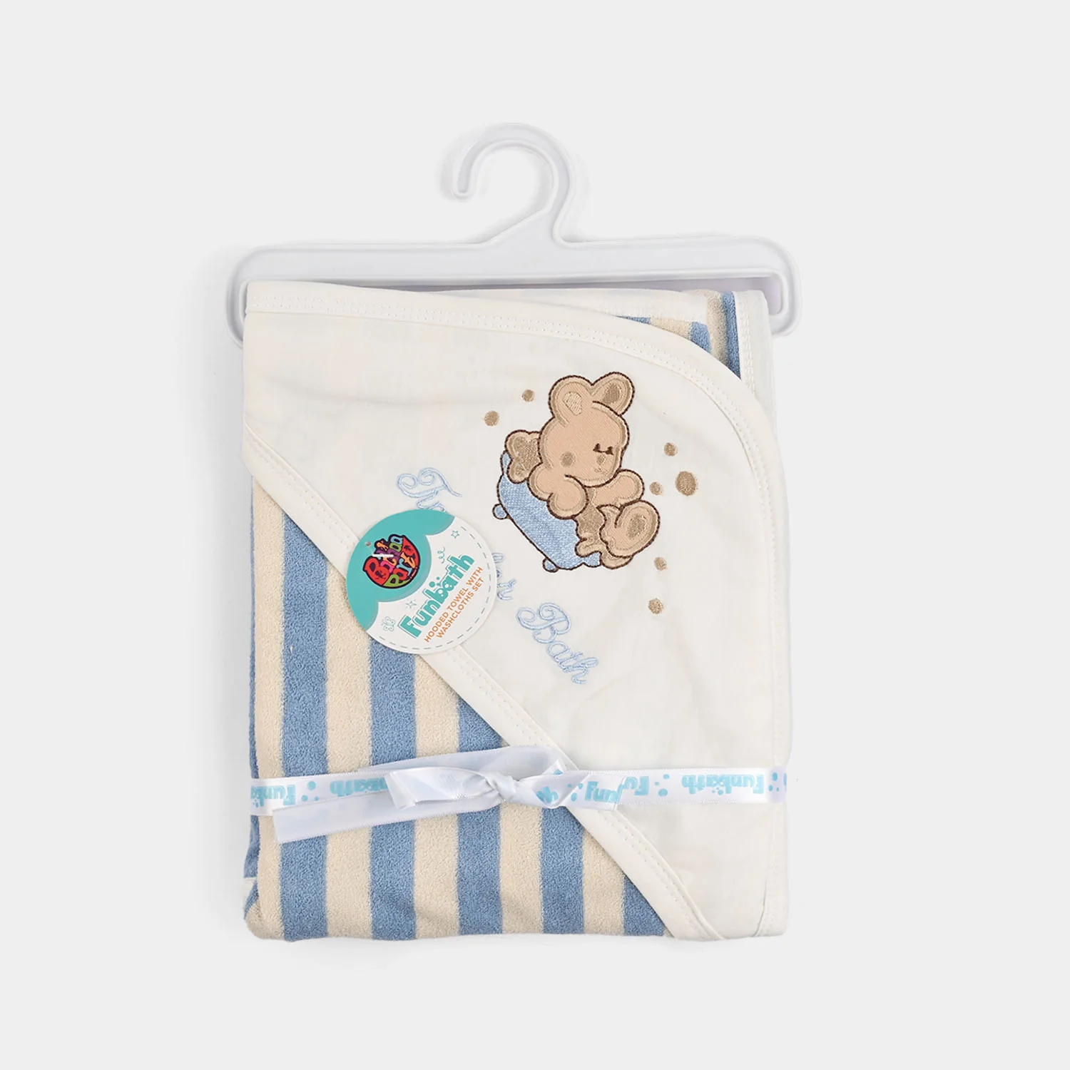 BP Hooded Bath Towel - Light Blue - Image 3