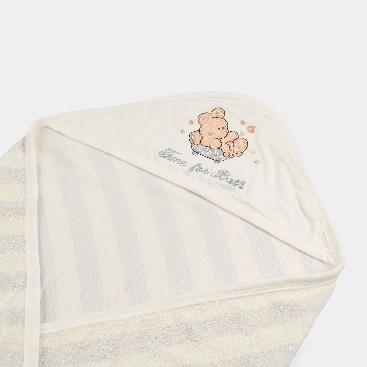 BP Hooded Bath Towel - Light Grey - Image 2