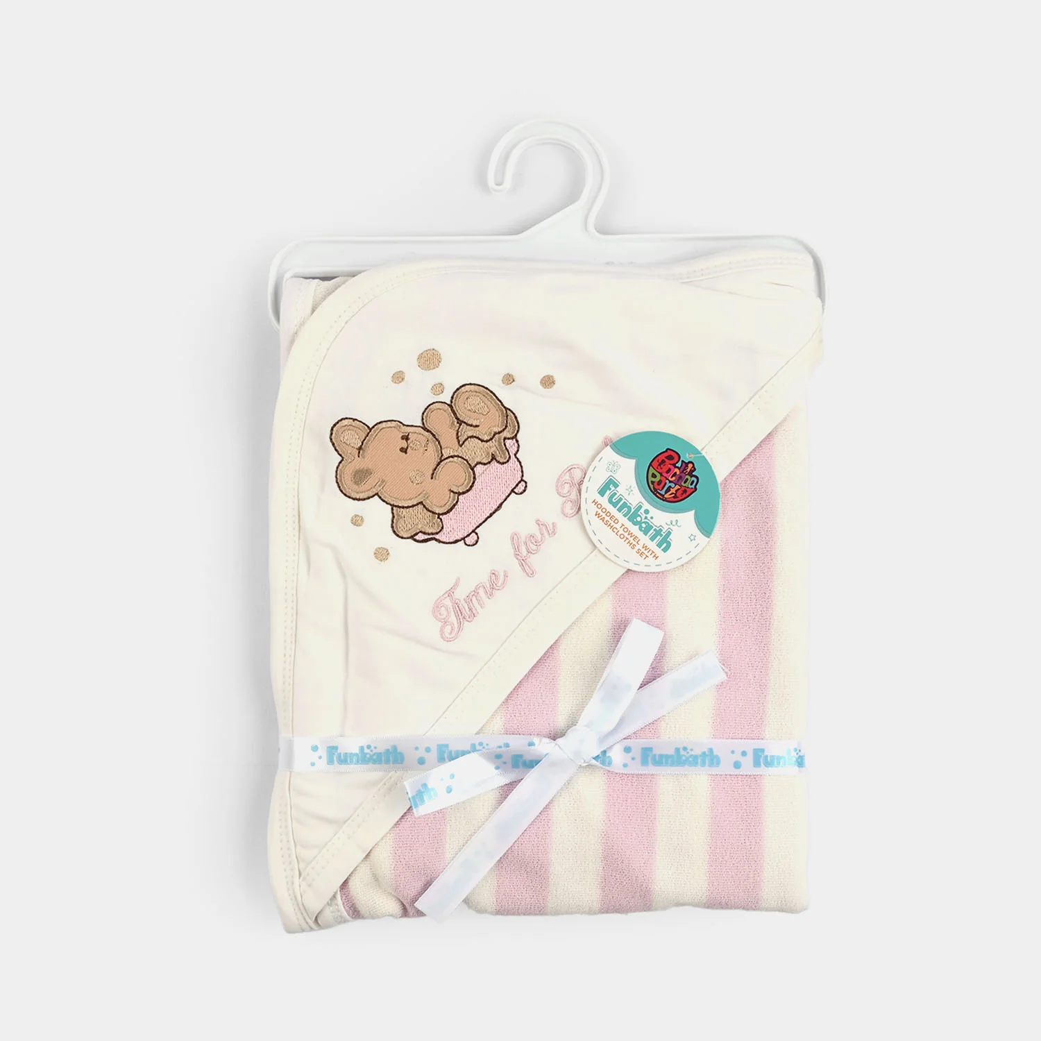 BP Hooded Bath Towel - Pink - Image 3