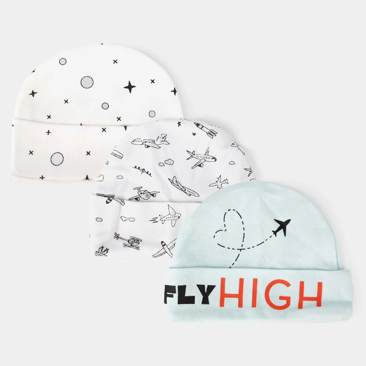 Pack OF 3 Infant Cap Set