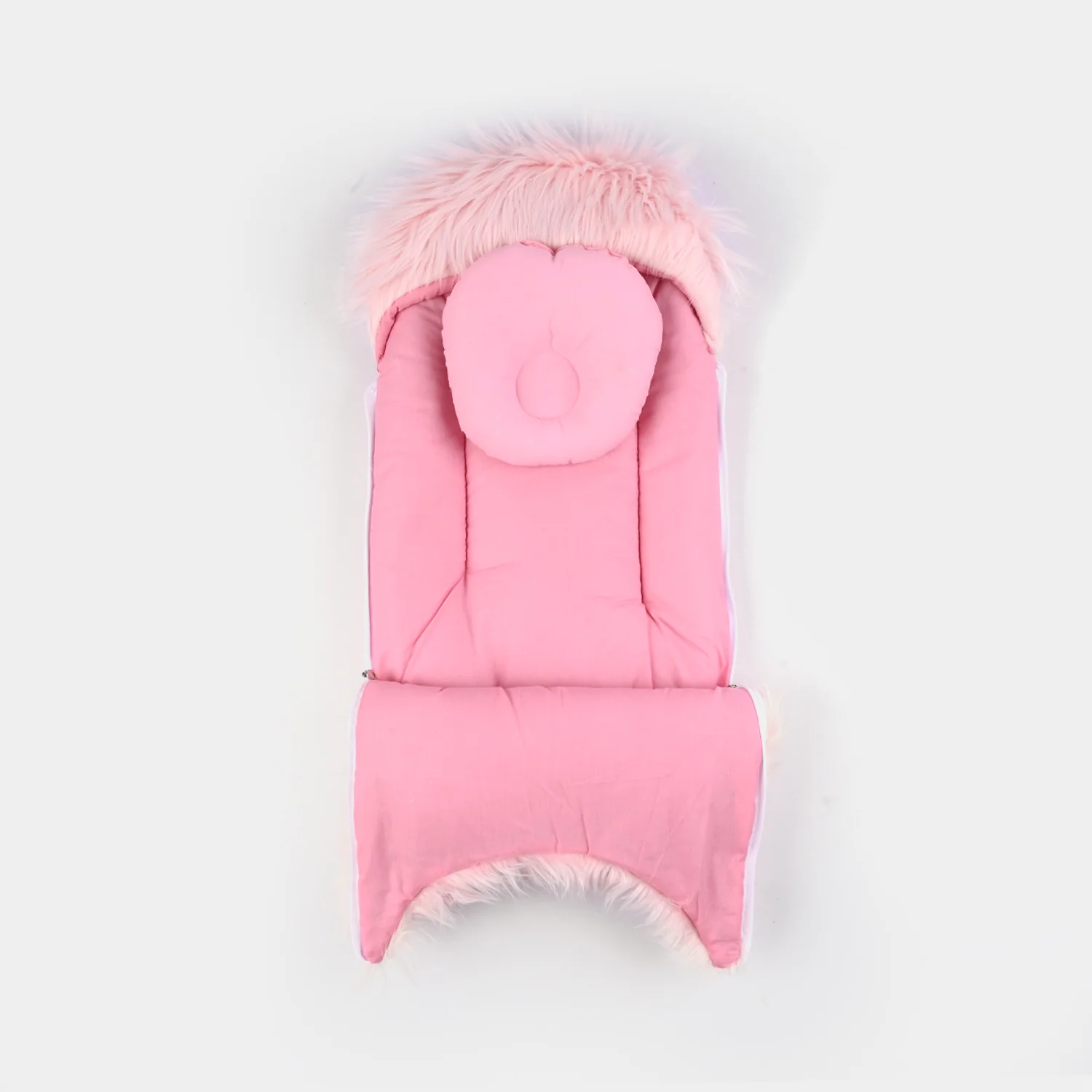 Baby Carry Nest  Soft Plush Newborn Sleeping Bag (Pink) - Image 3