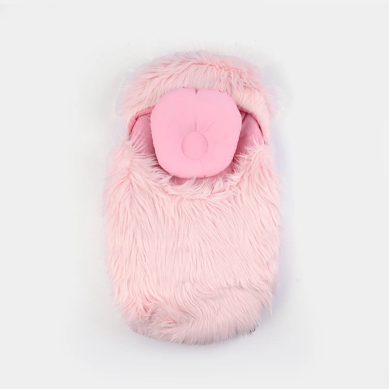 Baby Carry Nest  Soft Plush Newborn Sleeping Bag (Pink) - Image 4