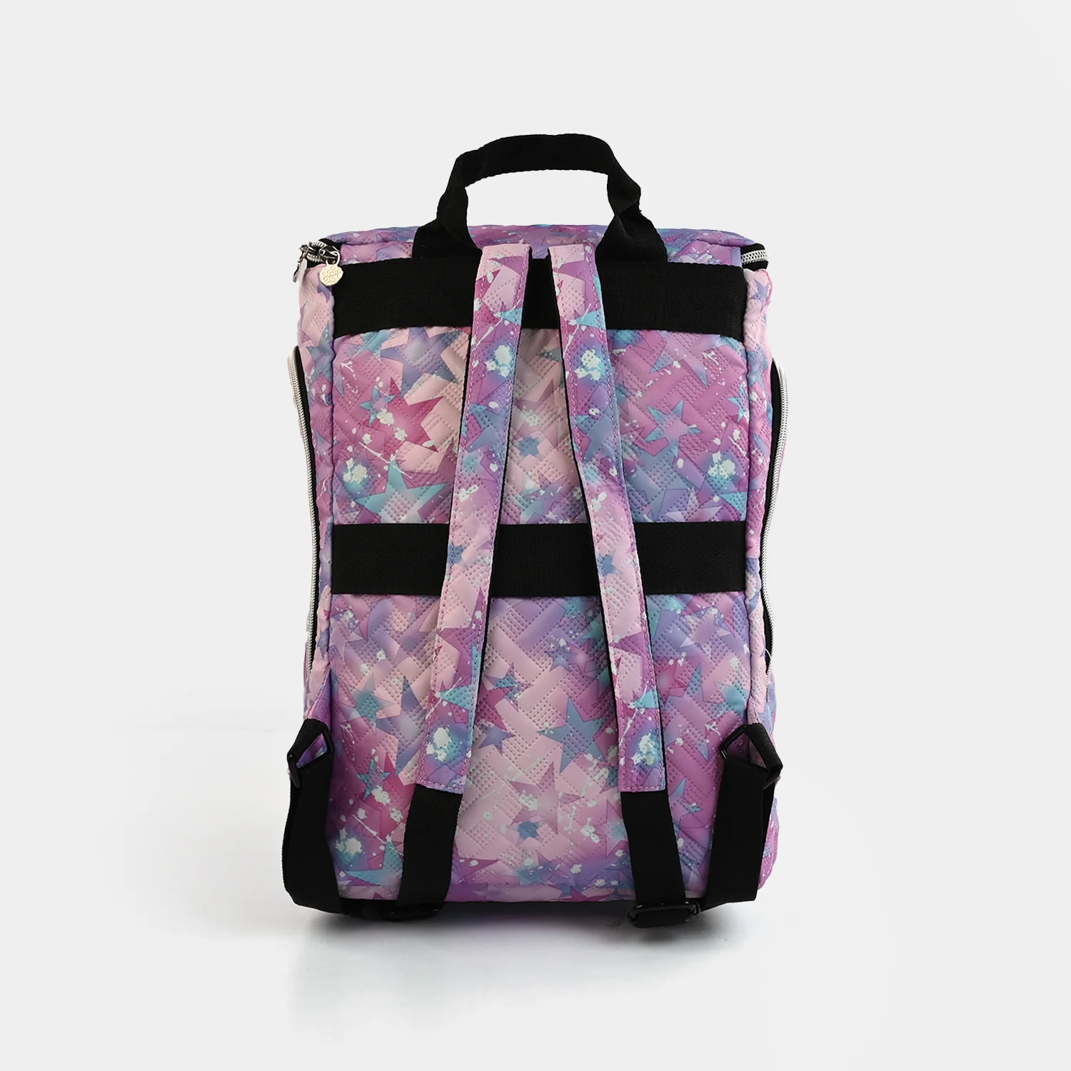 Pink Purple Splashes Zigzag Quilted Mother Bag - Image 4