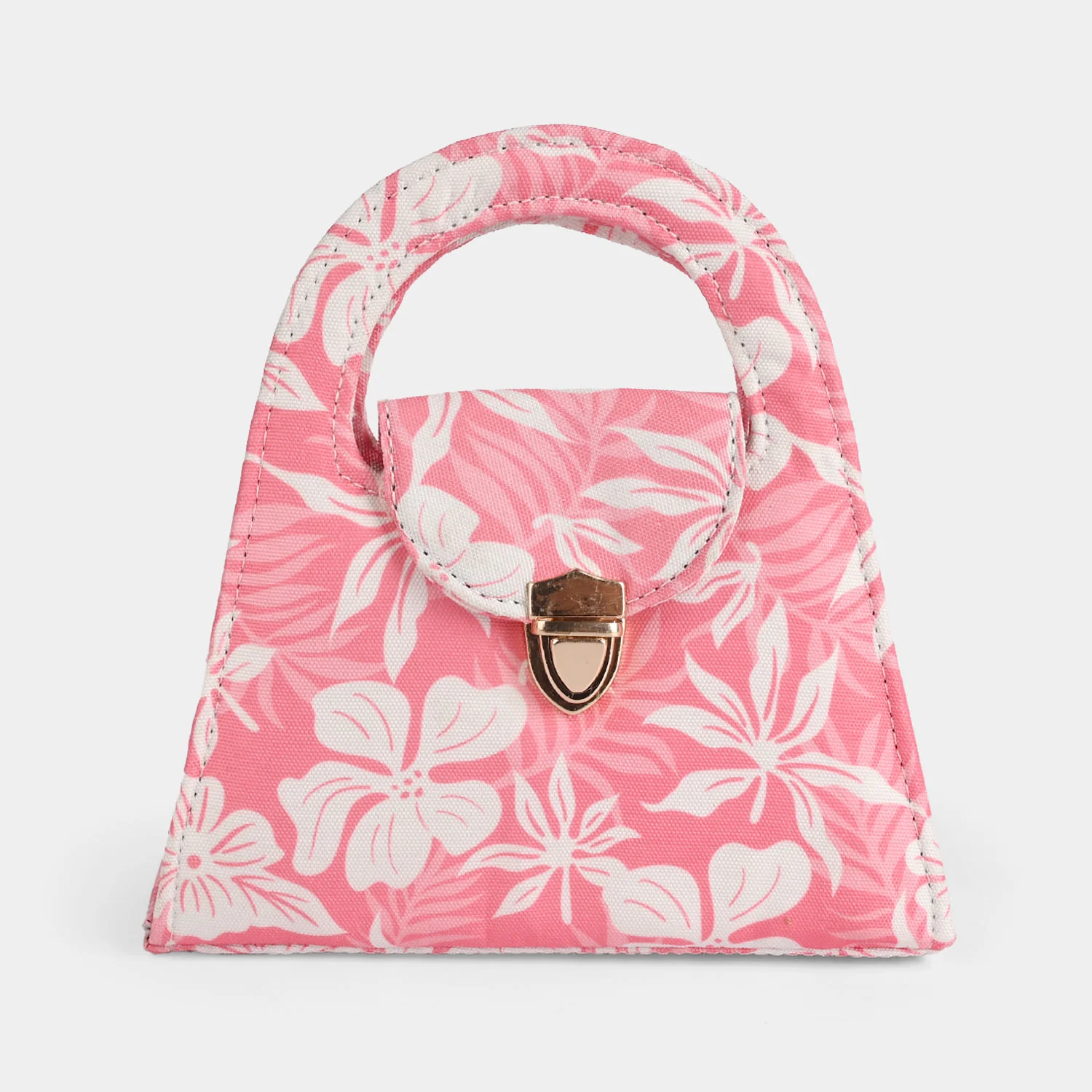 Kid's Fashion Hand Bag (Floral) - Pink & White - Image 2