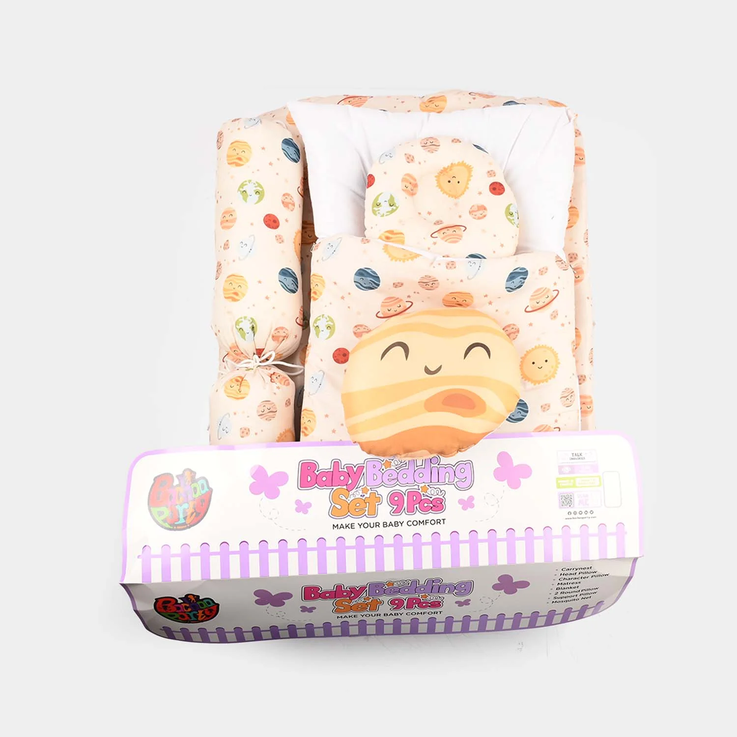 Baby Carry Nest/Bedding Set | 9PCs - Image 3