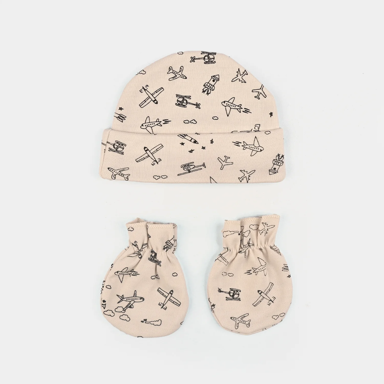 Baby Swaddle with Cap & Mittens Set - Image 4