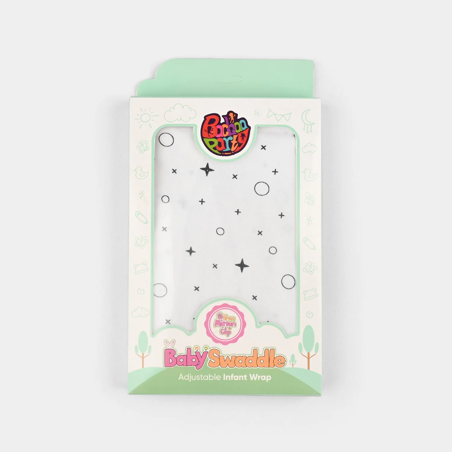 Baby Swaddle with Cap & Mittens Set - Image 3