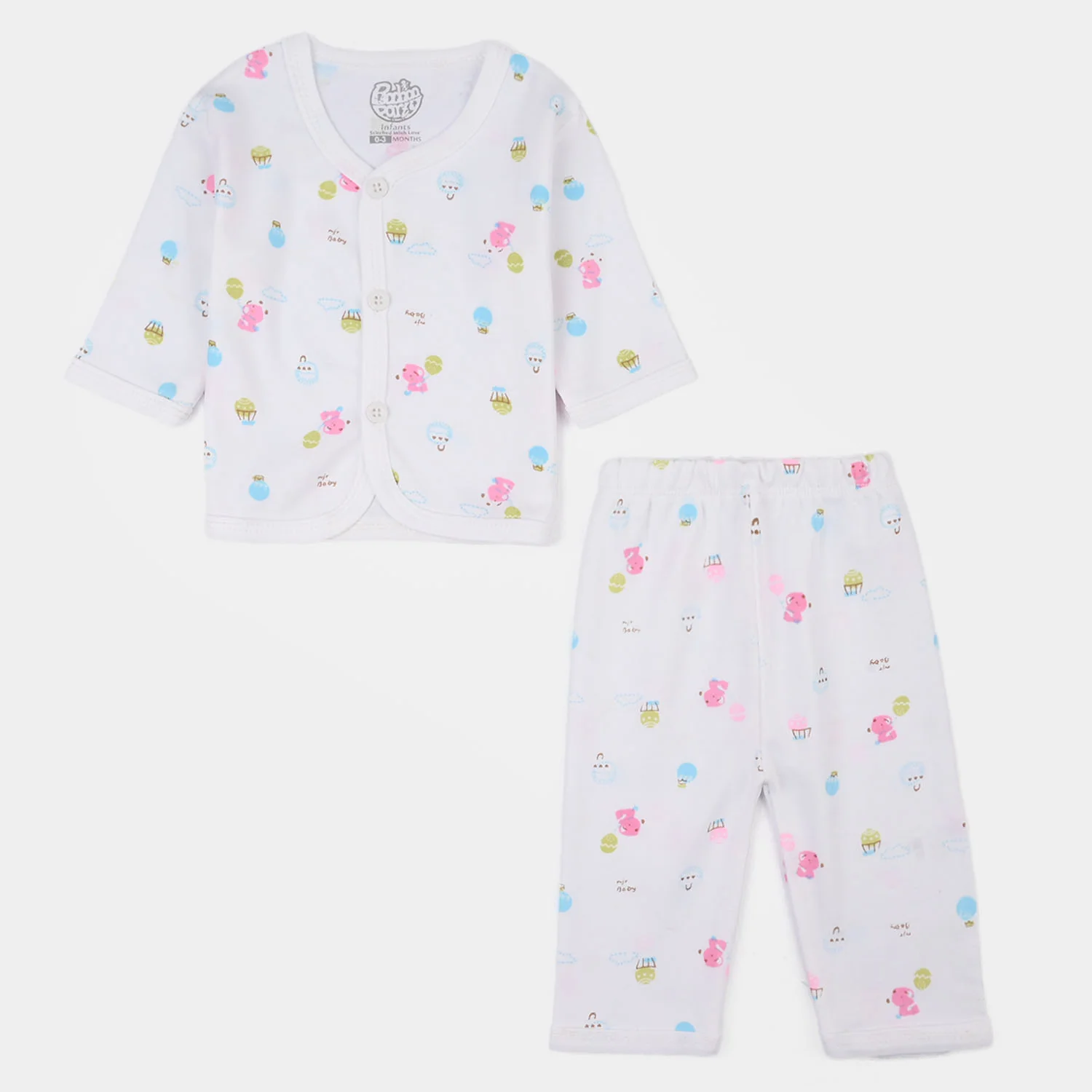 Infant Unisex Winter Suit 4Pcs Basket Ball-Pink - Image 2