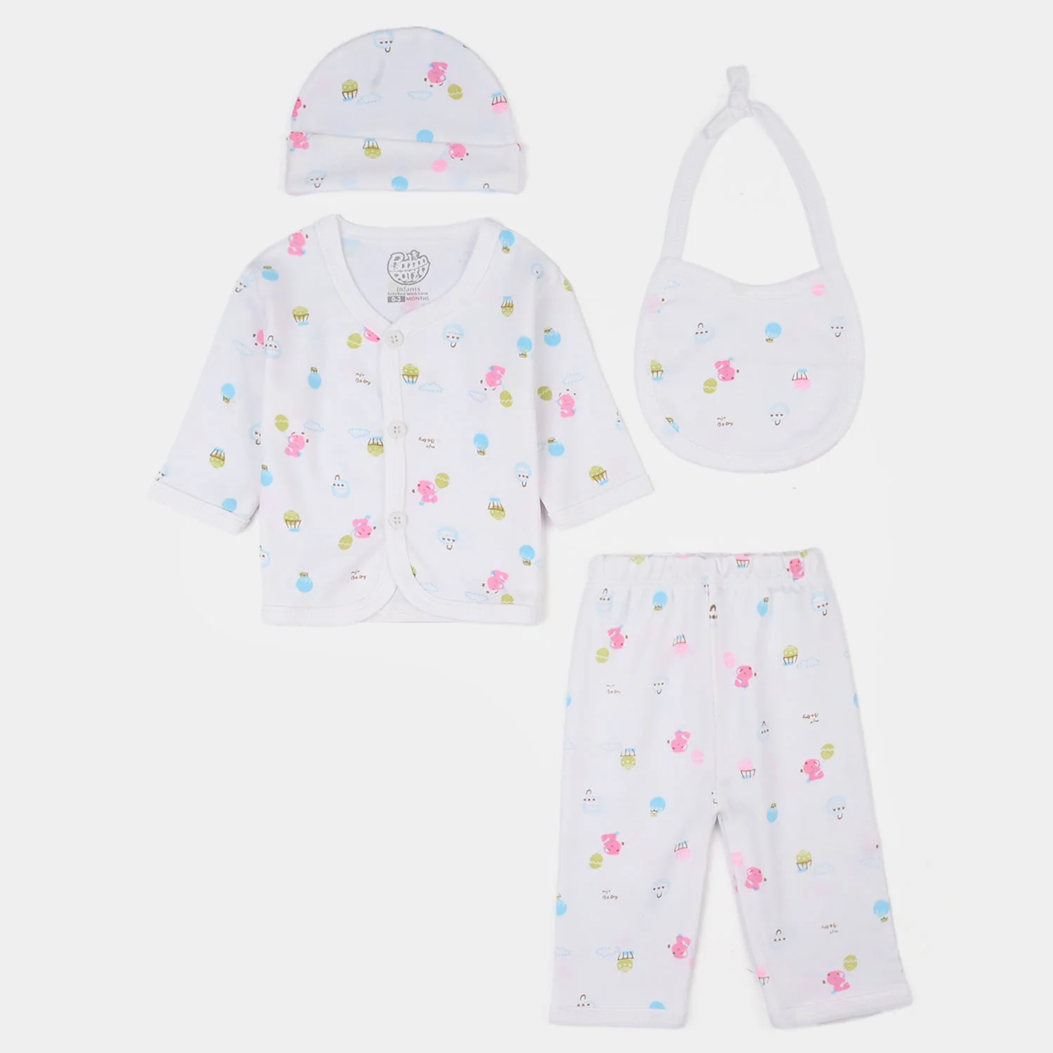 Infant Unisex Winter Suit 4Pcs Basket Ball-Pink