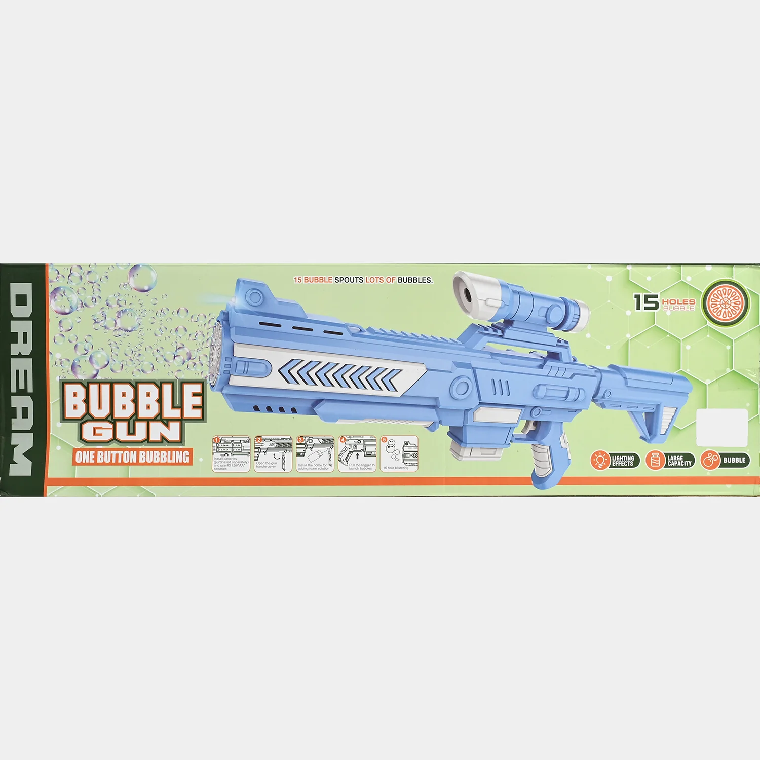 Electric One-Button Automatic Bubble Machine Blaster with Light - Image 8