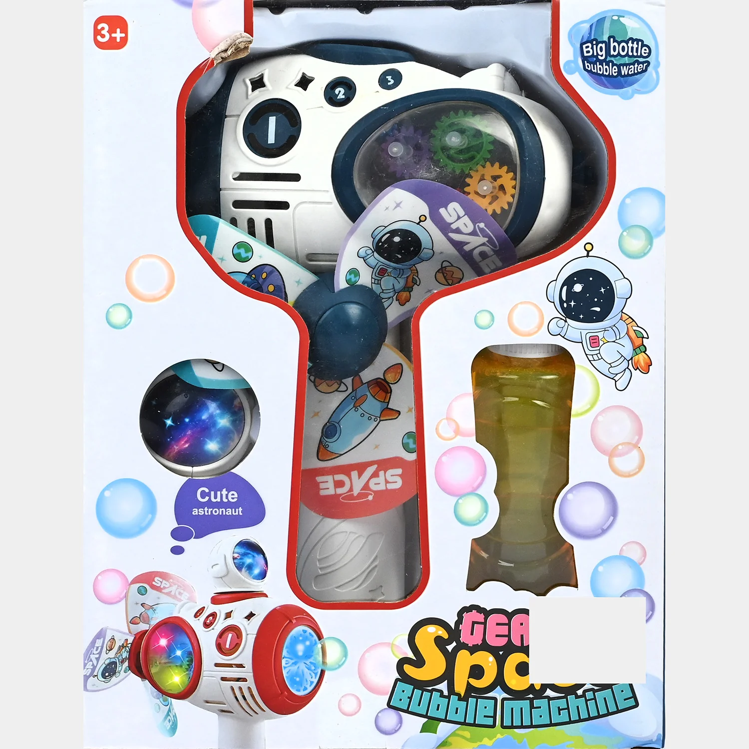 Bubble Machine Automatic Gear Sound And Light Machine Space Astronaut Toy - Image 7