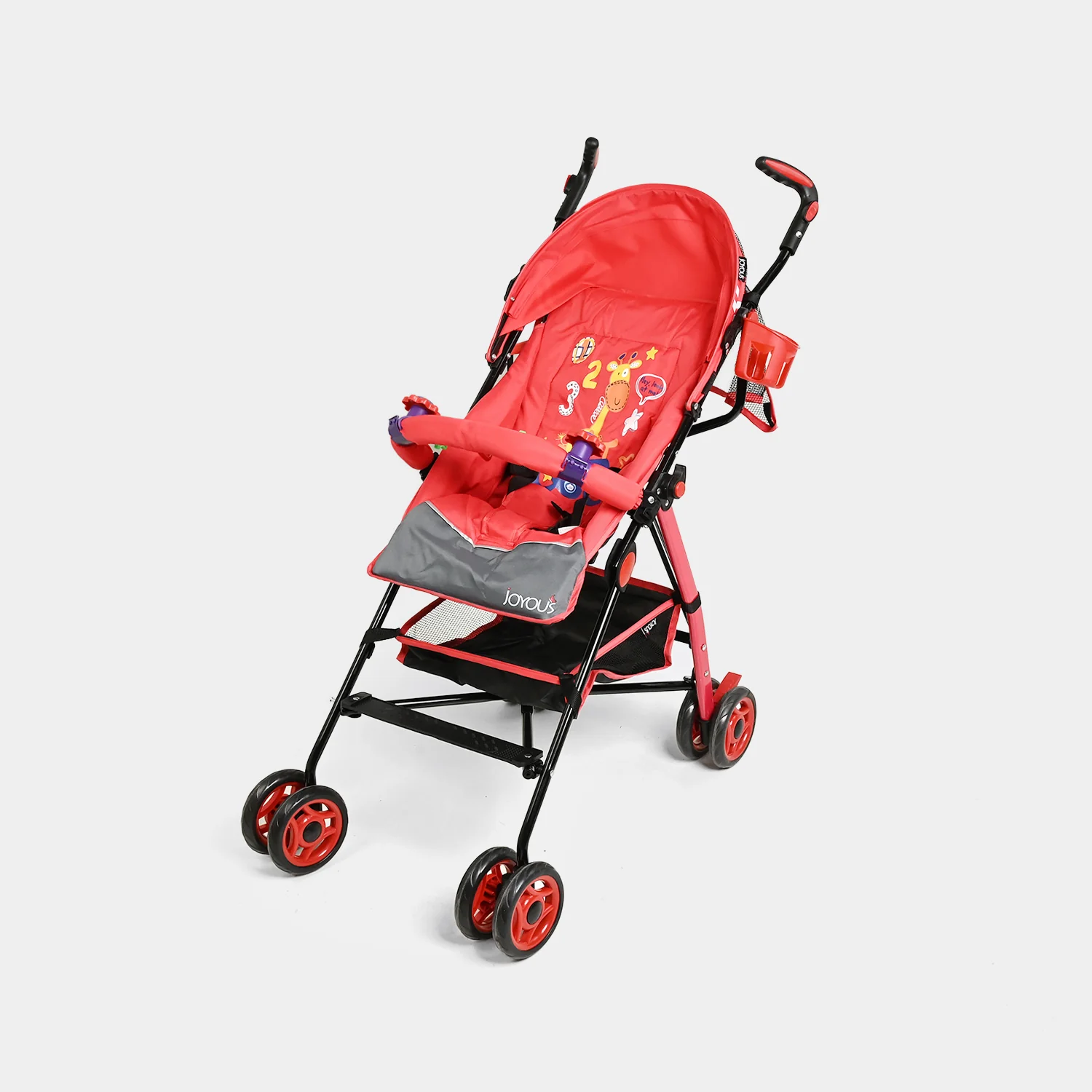 Baby Stroller Buggy (Joyous) -S306 Red - Image 4
