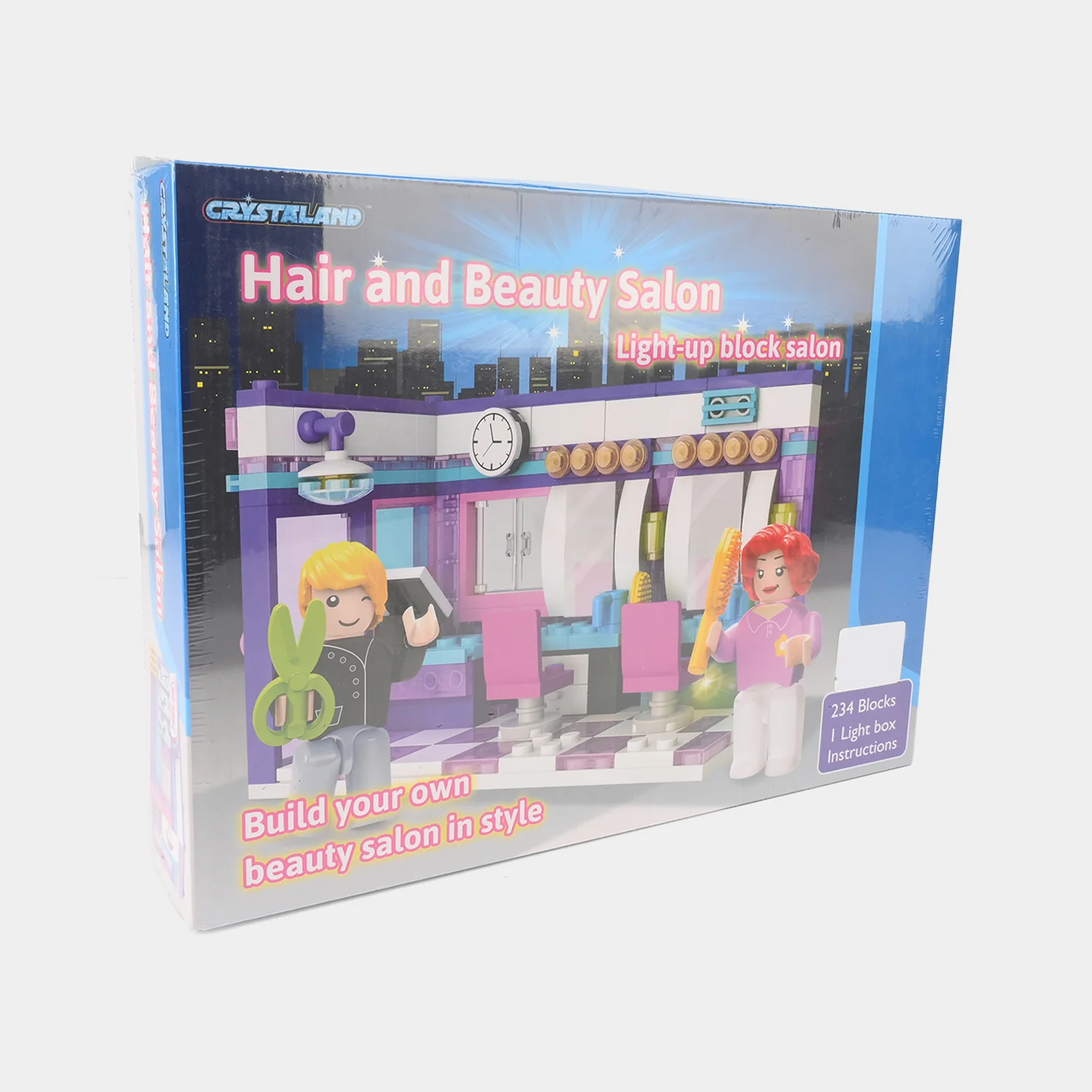 Build Own Light Up Hair & Beauty Salon Building Block Set - Image 2