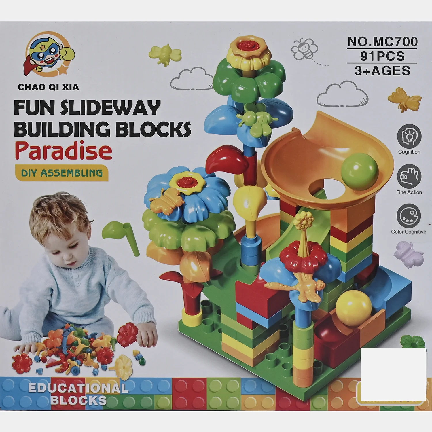 Kids Slideway Building Blocks (91pcs) - Image 2