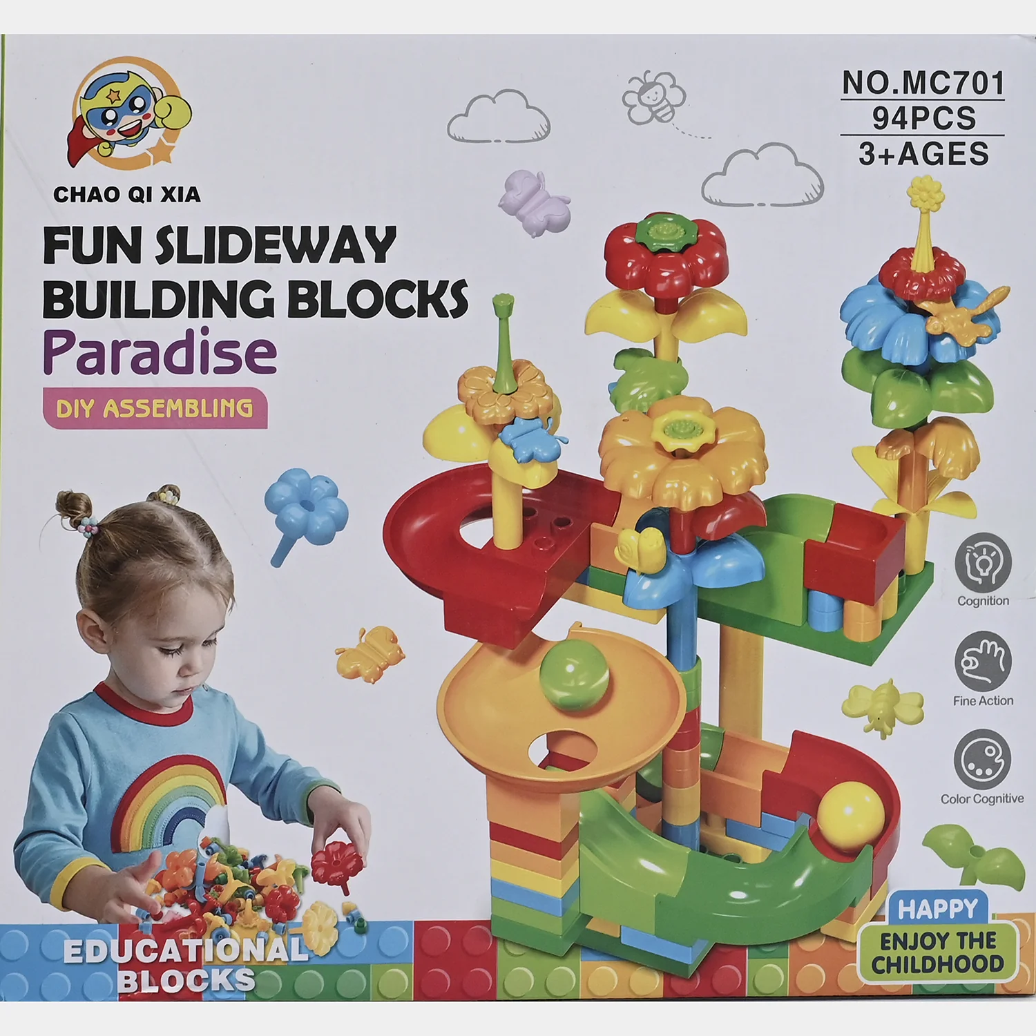 Kids Slideway Building Blocks (91pcs) - Image 7