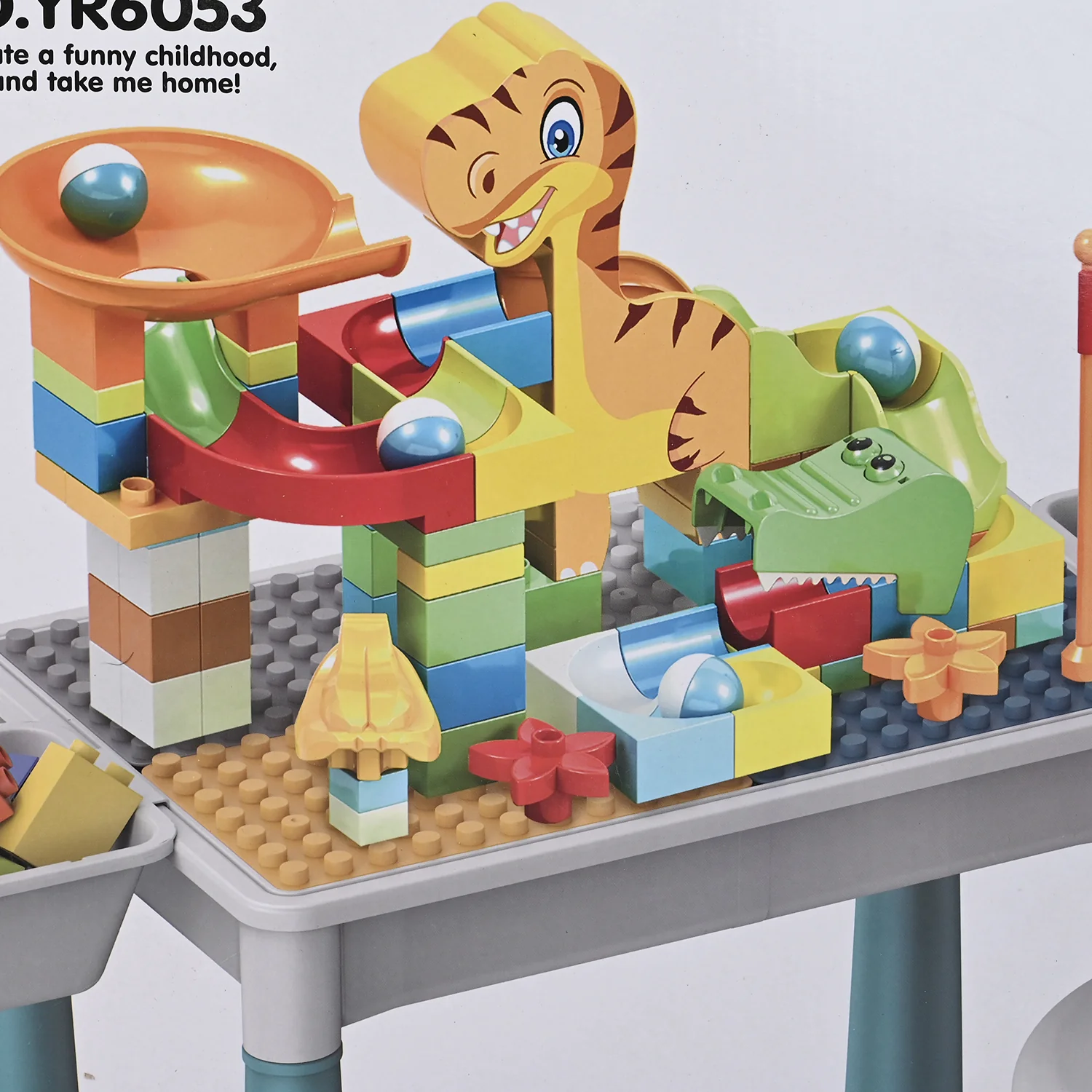 Building Blocks Table Dinosaur Slide Puzzle YR6053 - Image 3