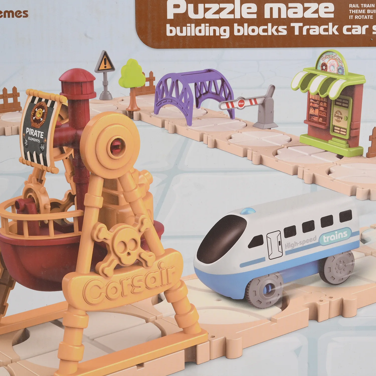 DIY Block Puzzle Rail Train Set - Image 4