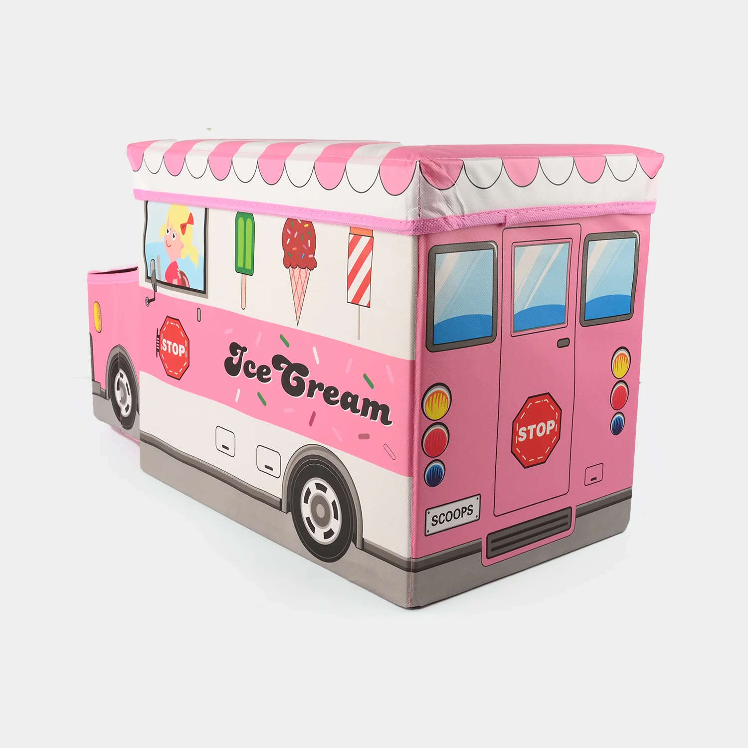 Kids Bus Storage Box Pink 779 - Image 5
