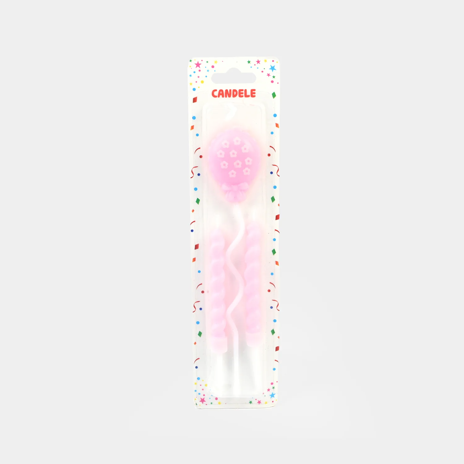 3 Pcs Spiral & Balloon Candle Set