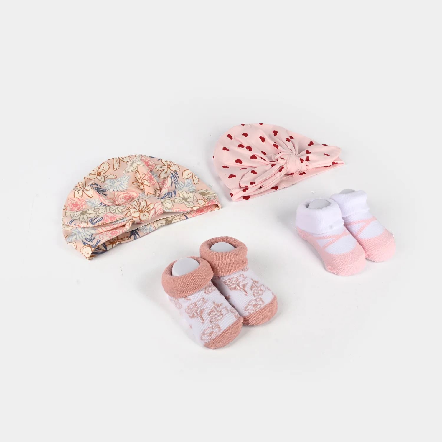 Newborn Baby Socks & Caps Set