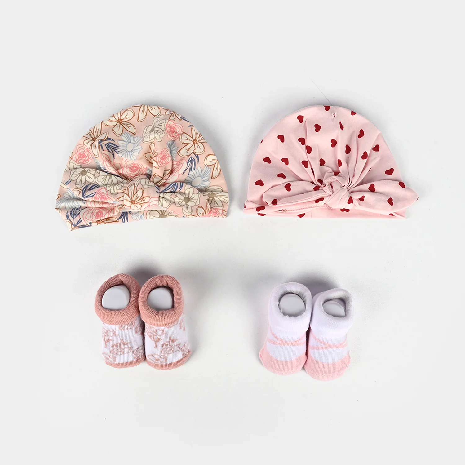 Newborn Baby Socks & Caps Set - Image 2