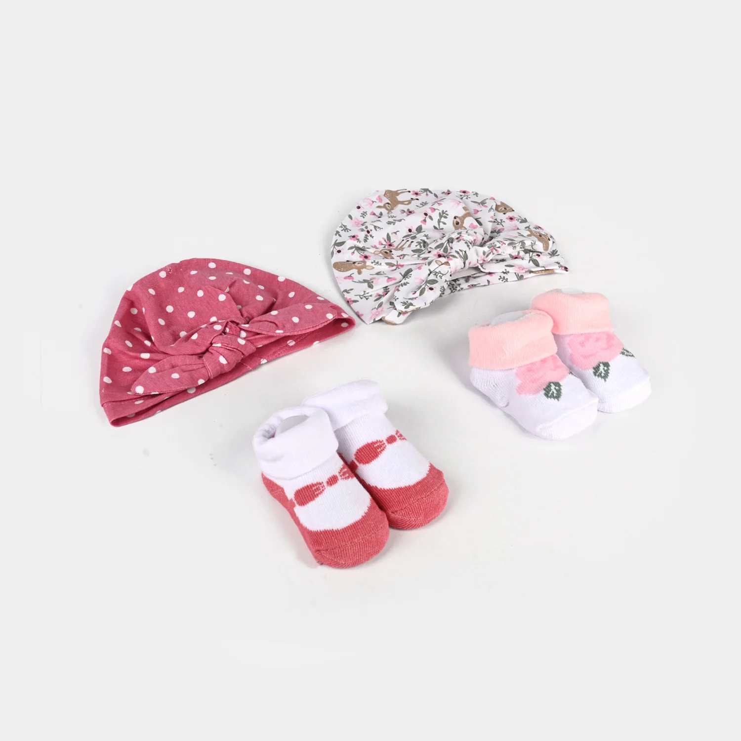 Newborn Baby Socks & Caps Set