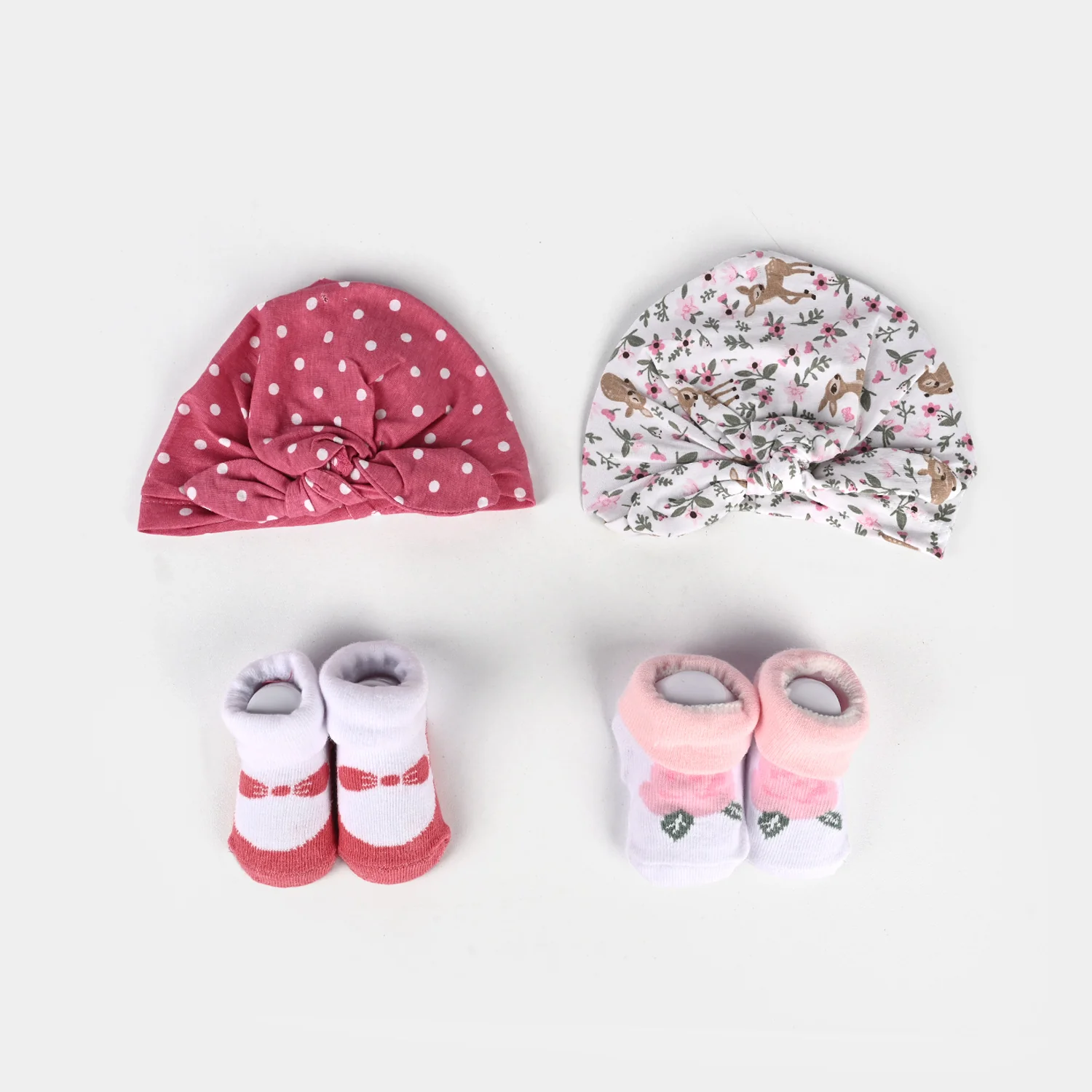 Newborn Baby Socks & Caps Set - Image 2