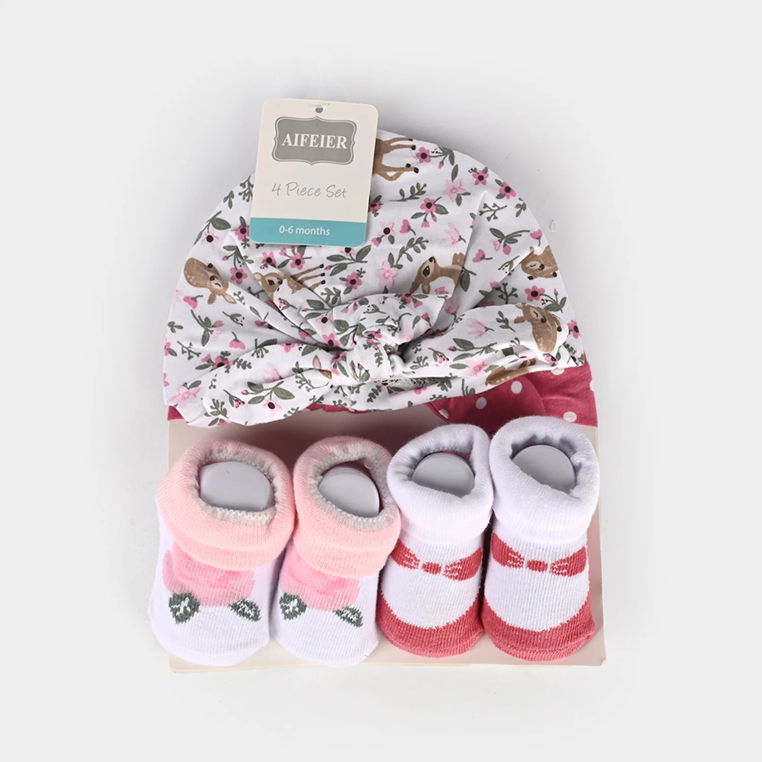 Newborn Baby Socks & Caps Set - Image 3