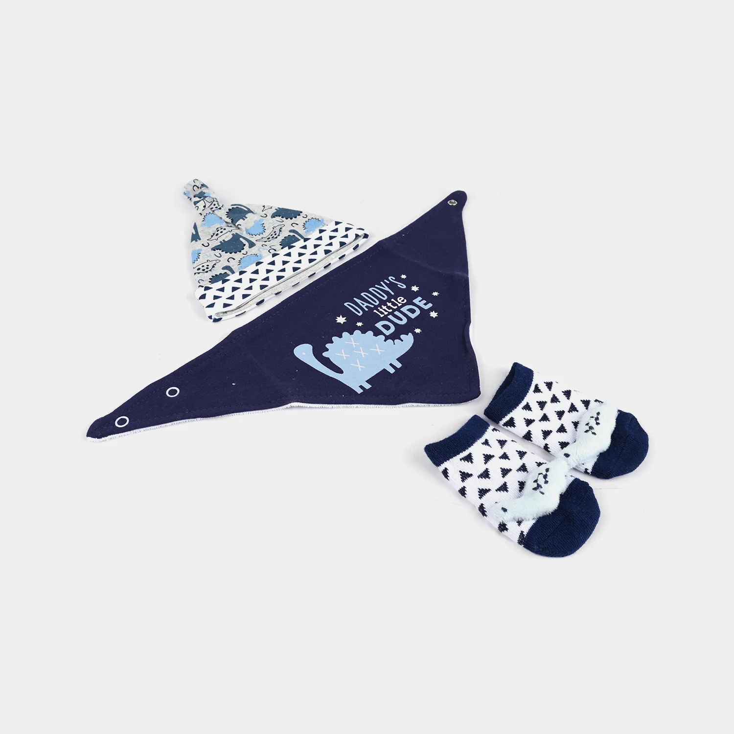 Baby Cap, Bib & Sock 6-9M 3 Pcs Set - Image 2
