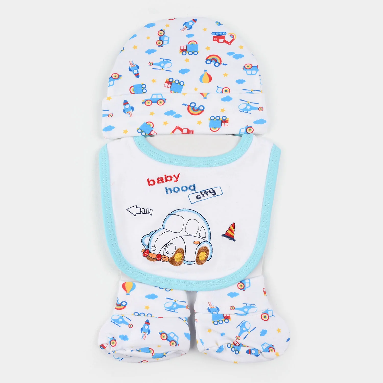 Baby Essentials Set Bib, Cap, & Socks - Image 3