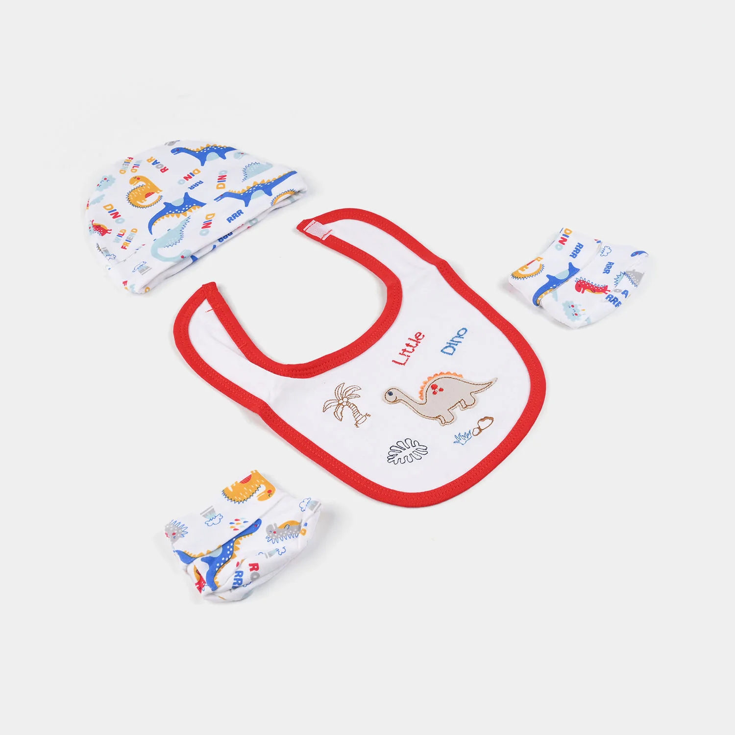 Baby Essentials Set Bib, Cap, & Socks