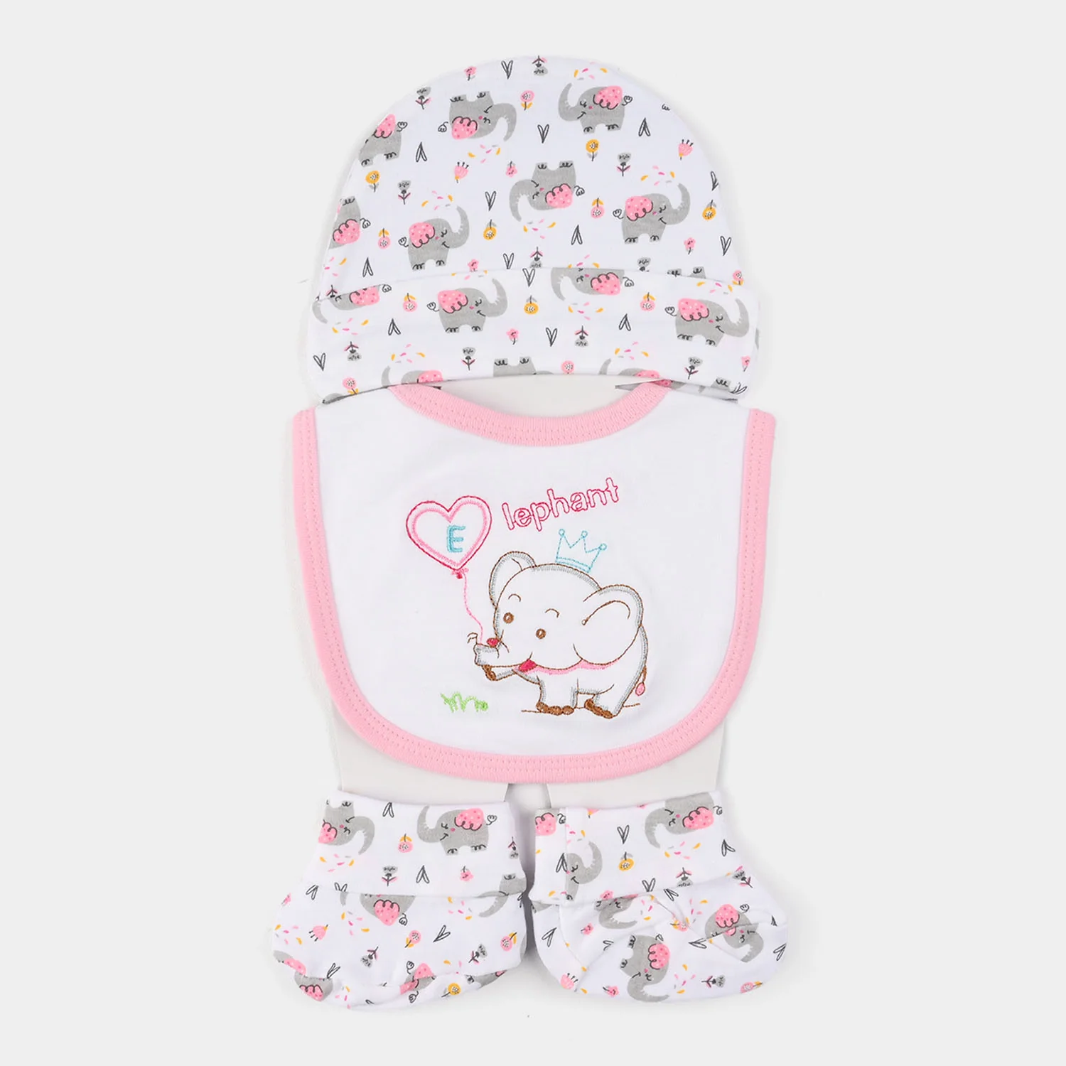 Baby Essentials Set Bib, Cap, & Socks - Image 3
